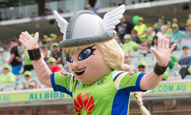 Meet Canberra Raiders new mascot Velda the Valkyrie