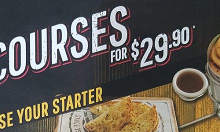 Three courses for $29.90