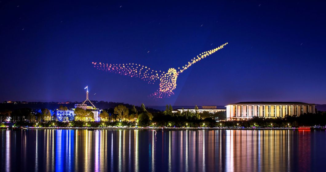 Award-winning drone show and night markets to return to Lake Burley Griffin